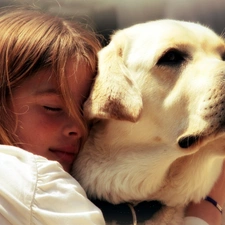 dog, friendship, girl
