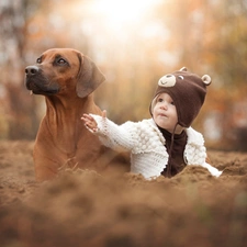 doggy, friends, Kid