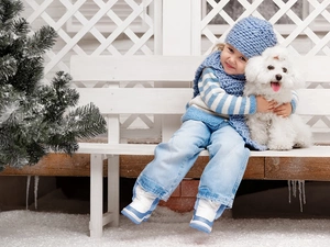 girl, Miniature Poodle